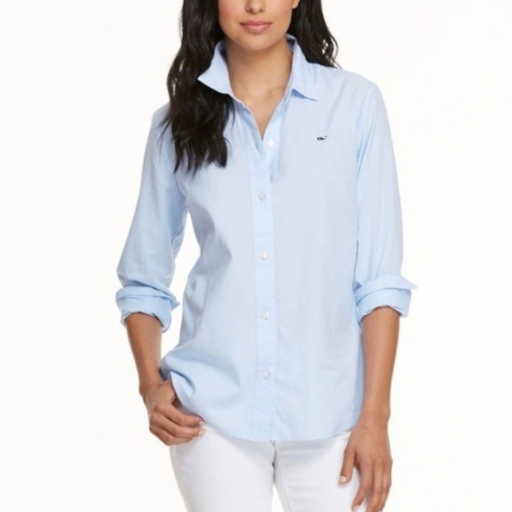 vineyard vines light blue oxford